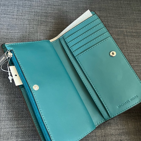 NWT MICHAEL KORS JET SET CHARM LARGE TOP ZIP CONTINENTAL WALLET CASE - Picture 6 of 11